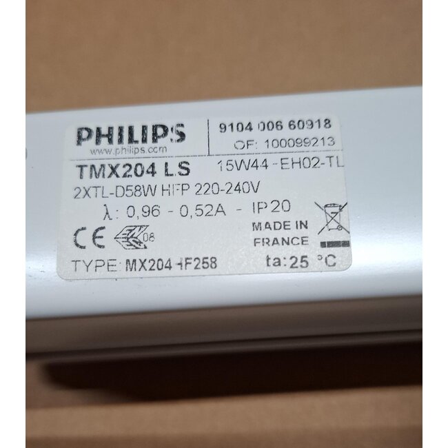 PHILIPS Opbouwarmatuur TMX204 2x58W HF VSA /HF-P 10056299