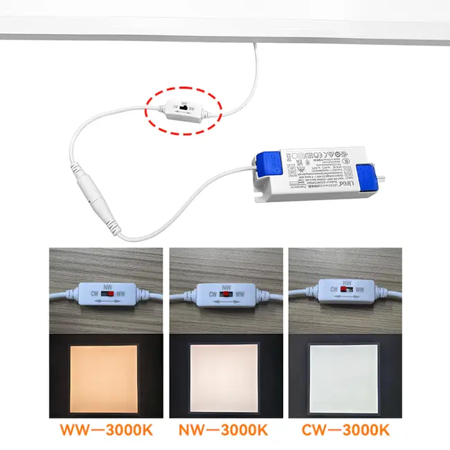 TSONG Backlit LEDpaneel 600x600mm 28W 3CCT CS IP41 WH 140Lm/W UGR<19