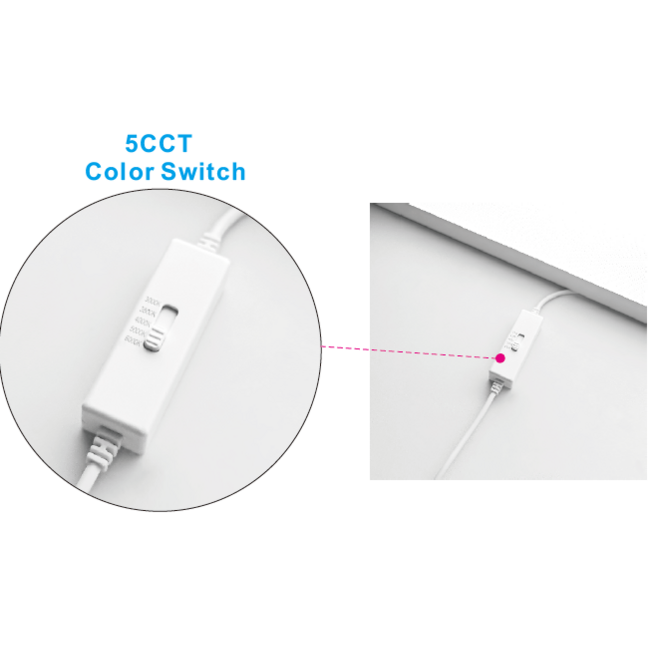 TSONG Backlit LEDpaneel 300x1200mm 28W 5CCT CS IP41 wit 140Lm/W