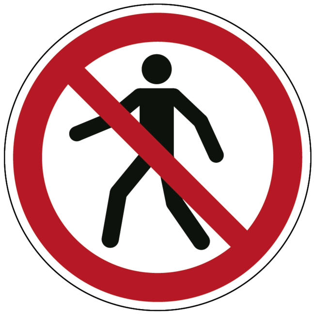 Verboden voor voetgangers pictogram