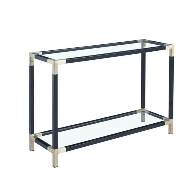 Julia Sidetable Black Brush Gold 120CM