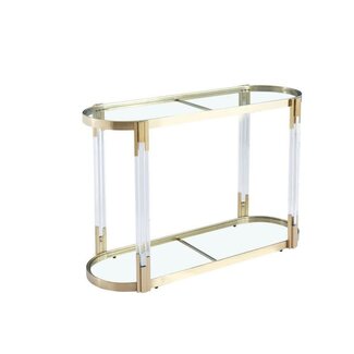 Luxury Living Yara Sidetable  Brush Gold 120CM