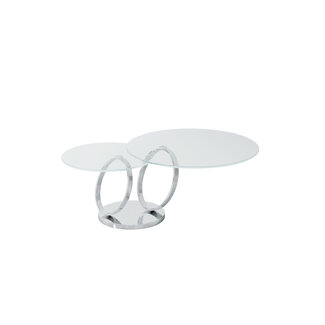 Luxury Living Coffee Table - Chrome Frame Ring