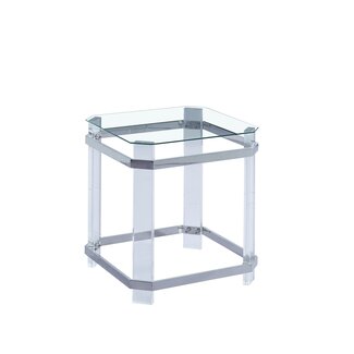 Luxury Living Linne Bijzettafel Clear Silver 50CM