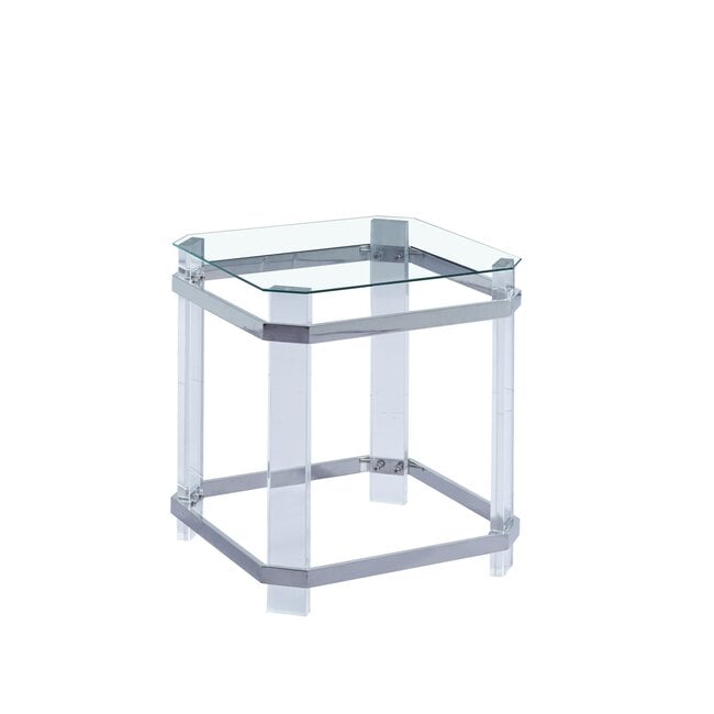 Linne Bijzettafel Clear Silver 50CM