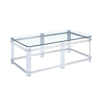 Luxury Living Linne Salontafel Clear Silver 130CM