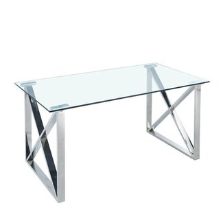 Luxury Living Dining Table 160cm Chrome