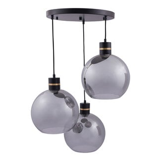 Luxury Living Hanglamp Kristyn 3-Licht Smoke Glass