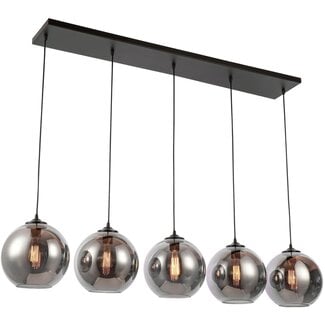 Luxury Living Hanglamp Smoke 5-Bol Lang