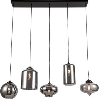 Luxury Living Ava Hanglamp Smoke 5-Bol Mix