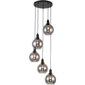 Luxury Living Hanglamp Smoke 5-Bol Rond