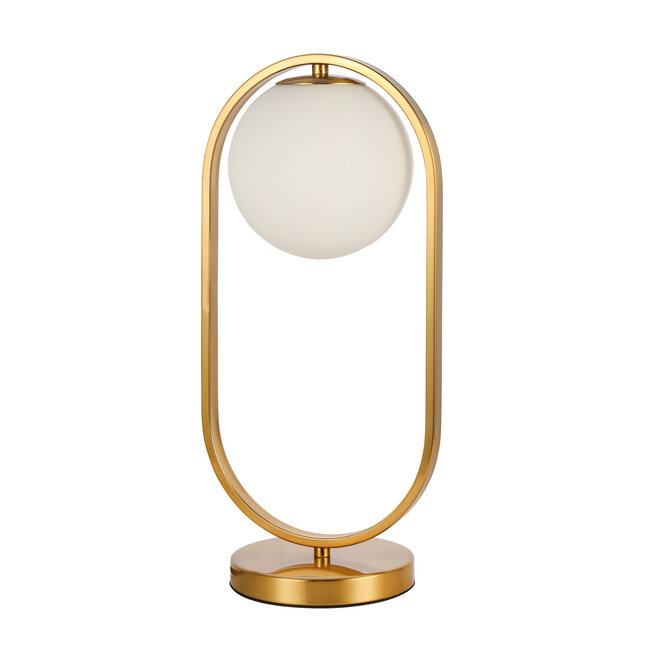 Emma Table Lamp White Gold