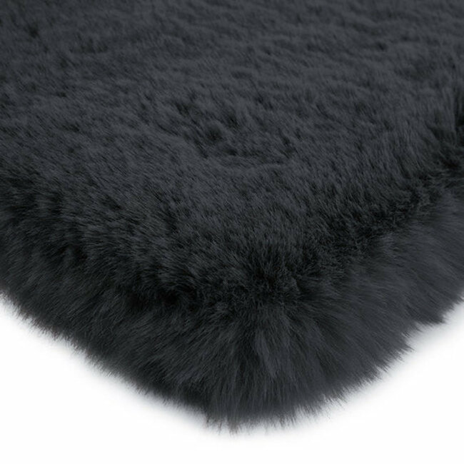 Fluffy Carpet Black Round | 160x160