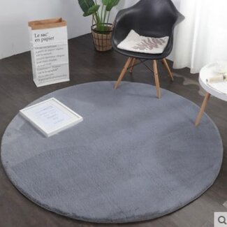 Luxury Living Fluffy Tapijt Dark Grey Rond | 160x160