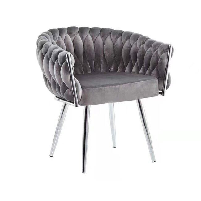 Eva Chair Chrome Frame + Grey