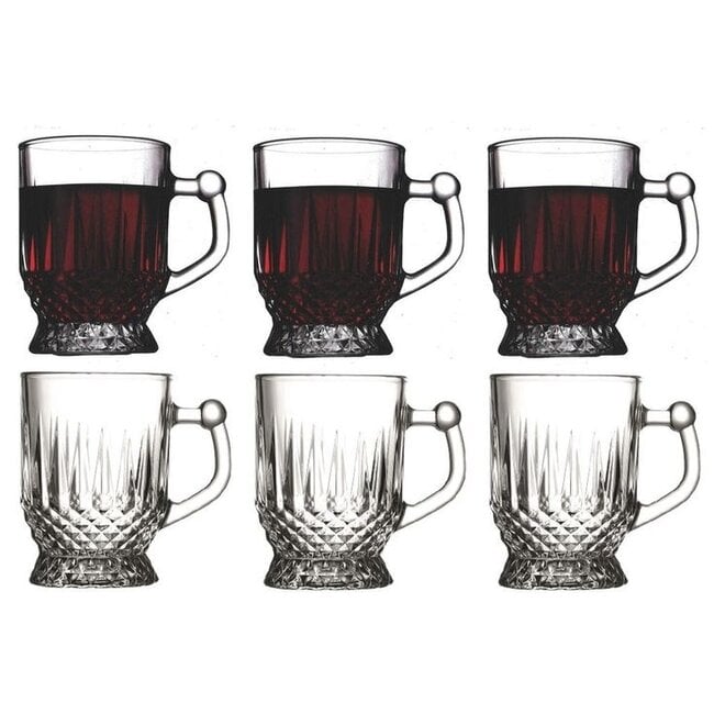 Pasabahce 6 Coffee Mugs & Cups | 165cc