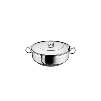 Hascevher Hascevher Gastro Stainless Steel Shallow Pots | 32x12 cm - 8.5L