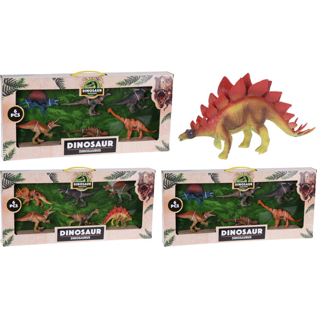 DINO 15CM SET VAN 6STS 2ASS