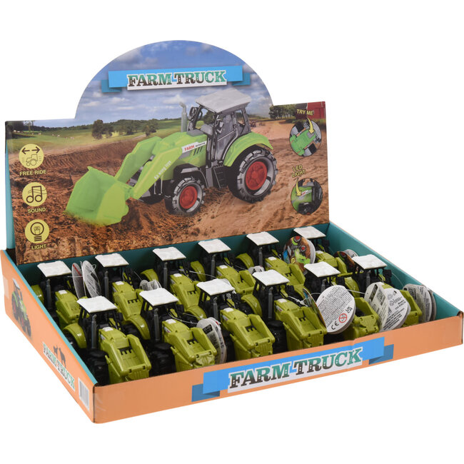 TRACTOR 11CM MET LICHT EN GELU
