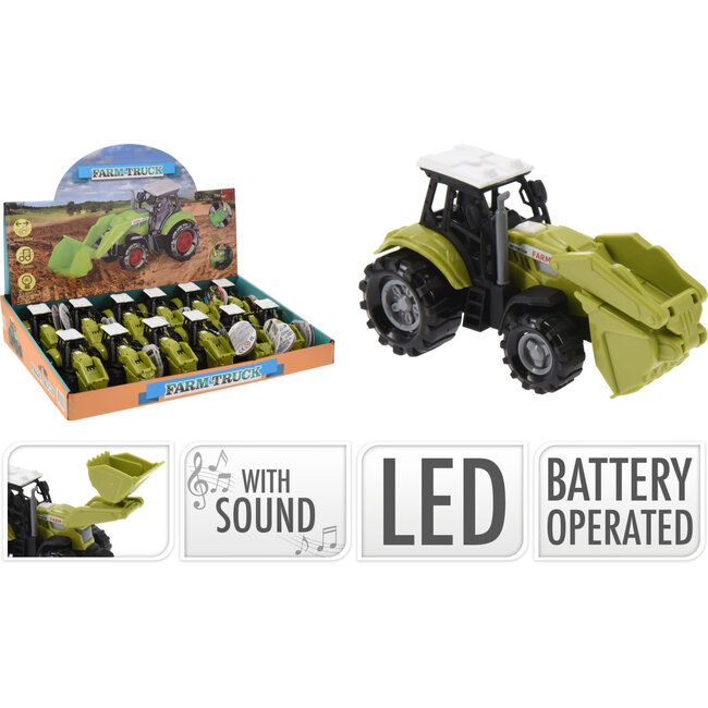 TRACTOR 11CM MET LICHT EN GELU