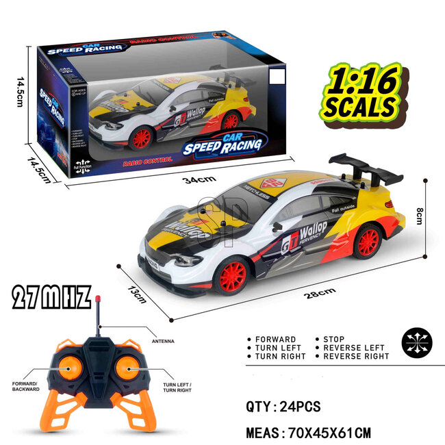 AUTO RC 28CM 1:16  2ASS