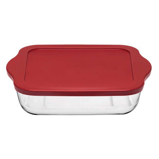 Pasabahce Pasabahce 1 Borcam Vierkant incl. Rood Deksel | 3200cc