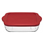 Pasabahce 1 Borcam Vierkant incl. Rood Deksel | 3200cc
