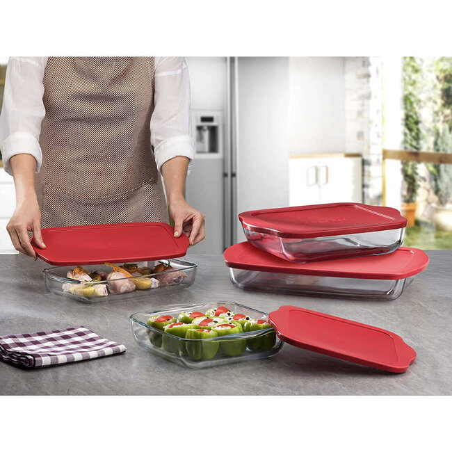 Pasabahce 1 Borcam Baking Dish With Lid | 3200cc