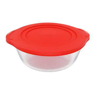 Pasabahce Pasabahce 1 Borcam Rond incl. Rood Deksel | 2100cc