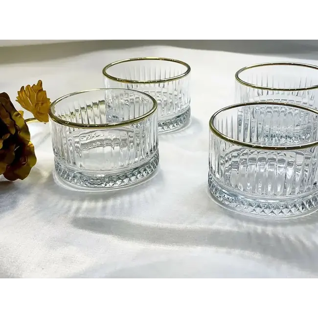 Pasabahce 4 Elysia Snackkom Gold | 90mm