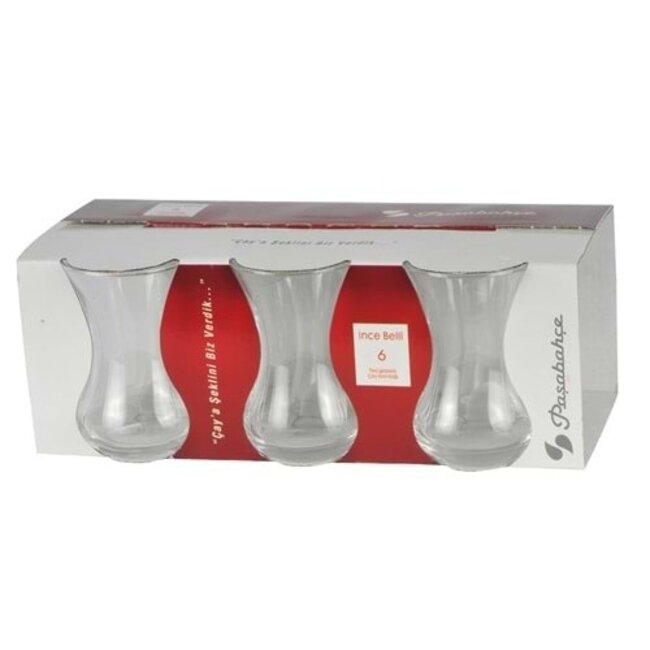 Pasabahce 6 Ince Belli Tea Glasses | 125ml