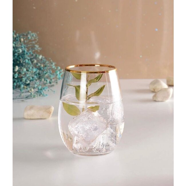 Pasabahce 6 Amber Drinkglazen Goud | 350ml