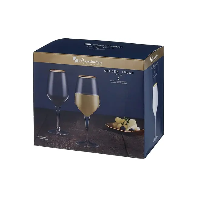 Pasabahce 6 Napa Wijn Drinkglazen Goud | 360ml