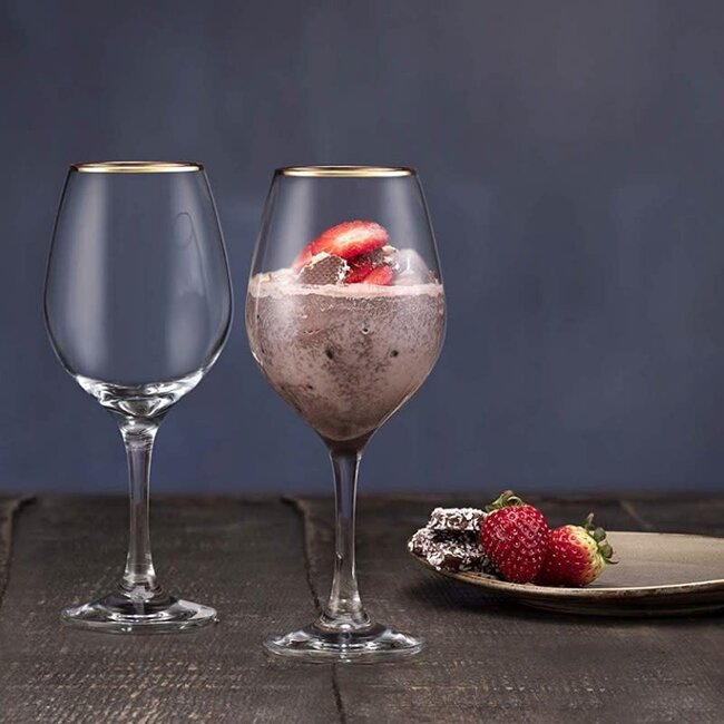 Pasabahce 6 Napa Wijn Drinkglazen Goud | 470ml