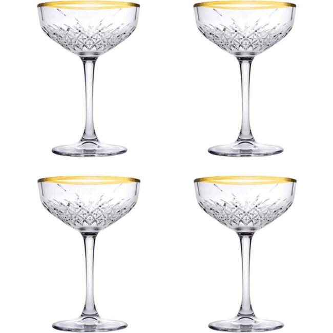 Pasabahce 4 Timeless Champagne Drinkglazen Goud | 225ml