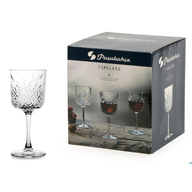 Pasabahce 4 Timeless Wijnglazen | 330ml