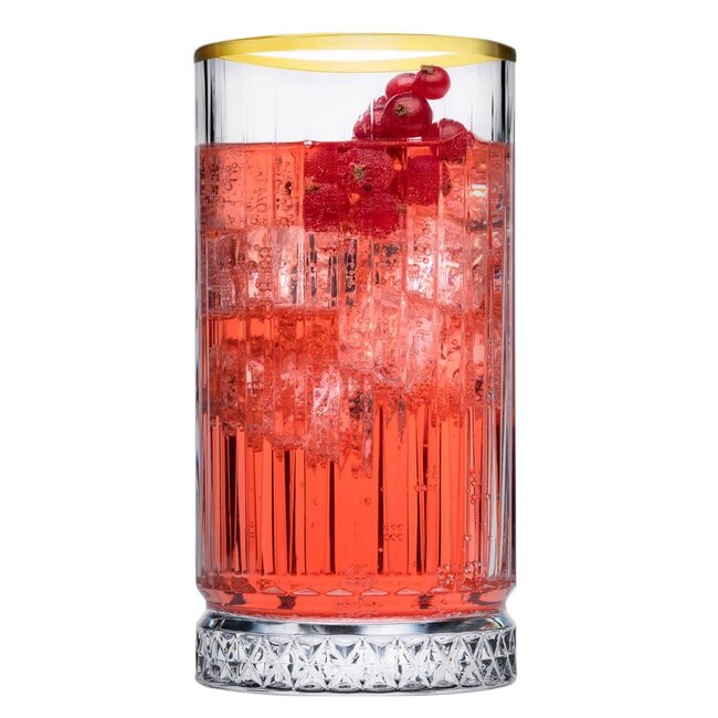 Pasabahce 4 Elysia Drink Glass Gold | 450cc