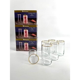 Pasabahce Pasabahce 6 Iconic Long Drinkglazen Goud | 365ml