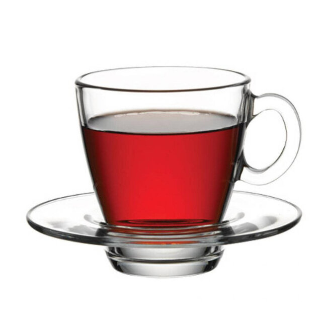 Pasabahce Aqua Coffee and Tea Glass Set | 12-Piece | 215 ml