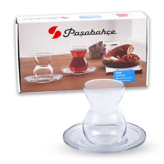 Pasabahce 12 Etnik Theeglazen Set  | 140ml