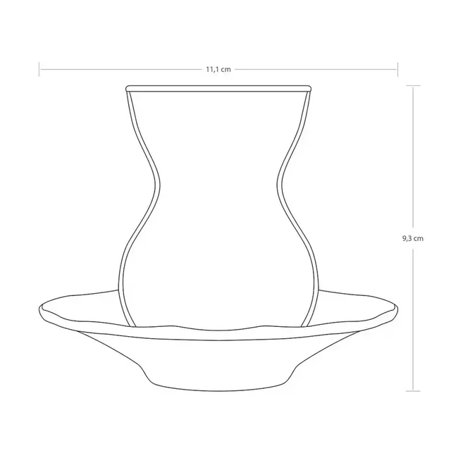 Pasabahce 12-delig Dantel Porselein Thee Set