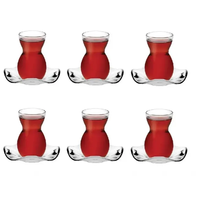 Pasabahce 12 Dantel Tea Glass Set | 145 ml