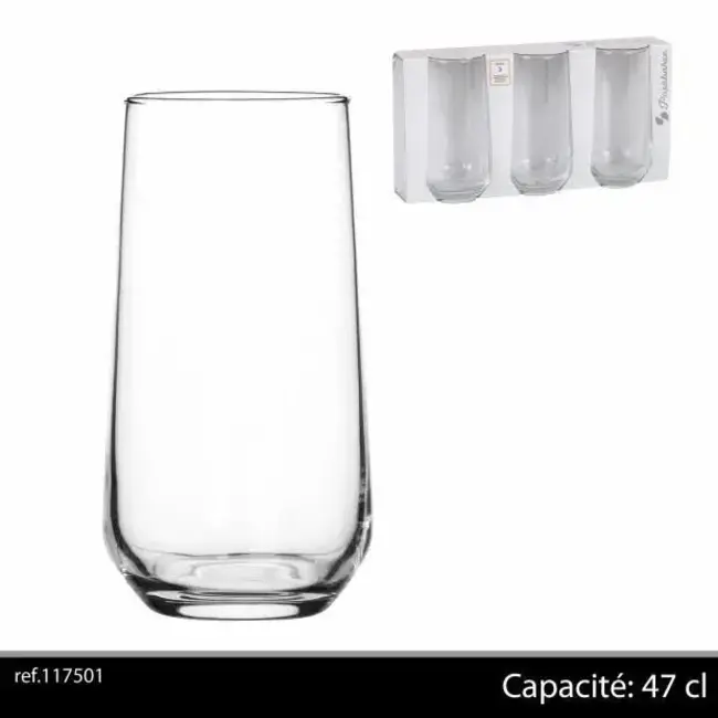 Pasabahce 3 Allegra Lang Drinkglazen | 470ml