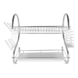 Bavary 2-layer Dish Drainer | Silver