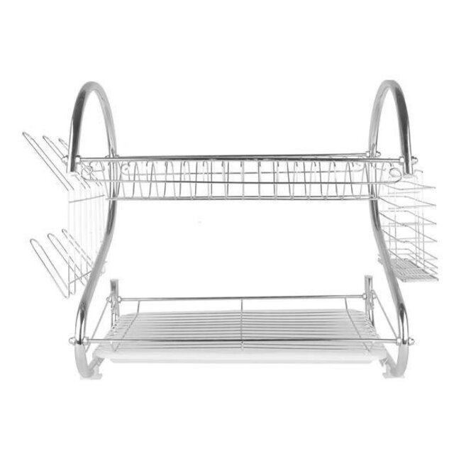 Bavary 2-layer Dish Drainer | Silver