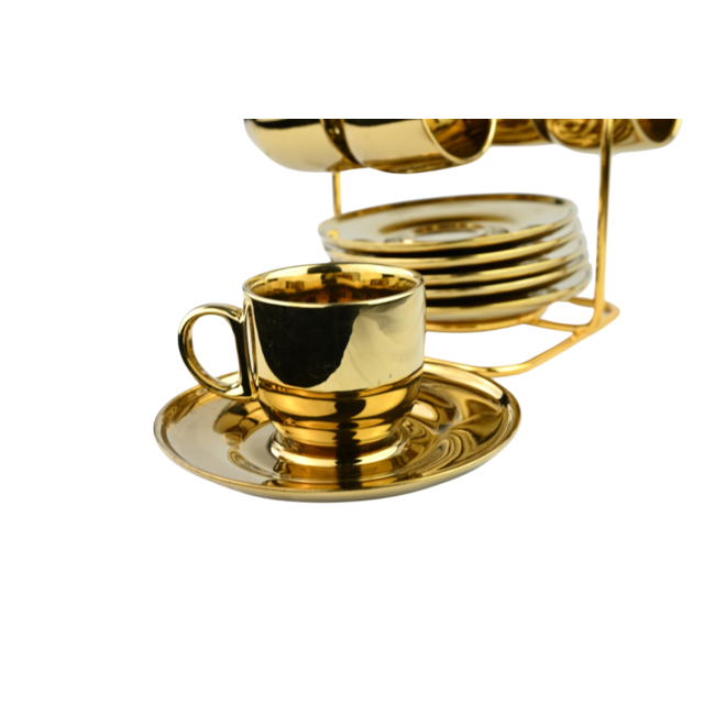 QP 12 Coffee & Onderlegger Set | Gold