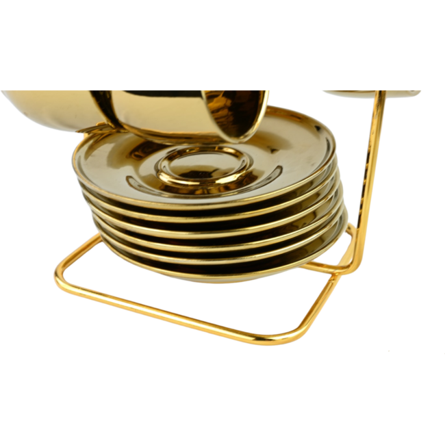 QP 12 Coffee & Onderlegger Set | Gold