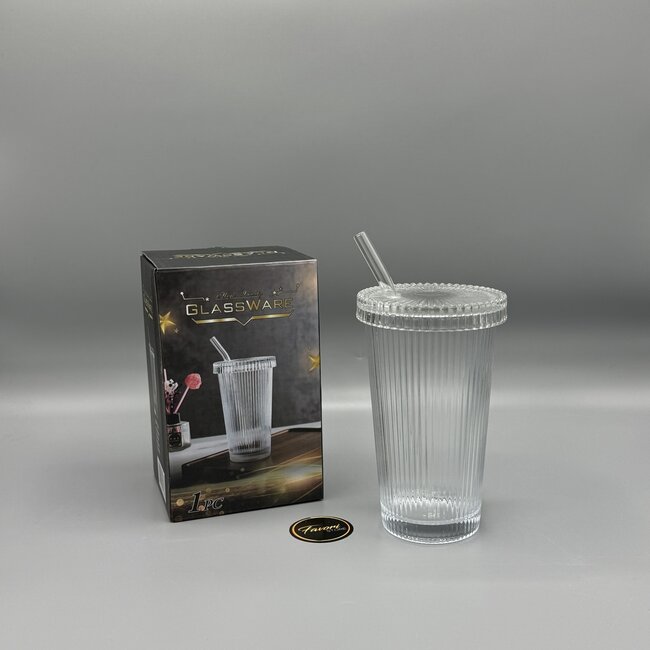 Ribble 1 Drinking Glass incl. Glass Straw | 380ml
