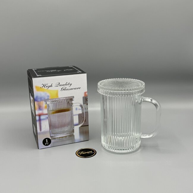 Bavary 1 Ribble Koffie- Theeglazen incl. Deksel | 400ml