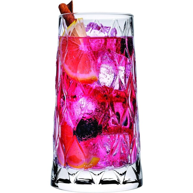 Pasabahce 4 Leafy Long Drink Glasses | 345ml